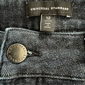 Universal Standard Dark Blue Crop Boyfriend Jeans